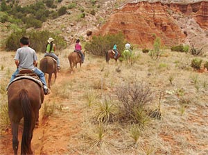 Horseback ride at Palo Duro Canyon State Park