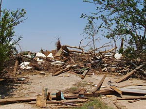 Tornado damage in Western Oklahoma